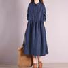 Loose Plus Size Women's Shirt Denim Dress
