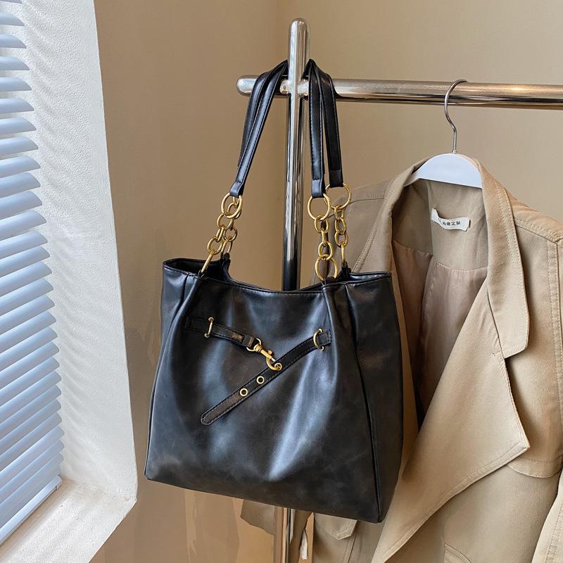 Сумка-тоут в стиле ретро Yadan, большая вместимость, универсальная, простая, подмышечная сумка, повседневная, наплечная сумка High Sense