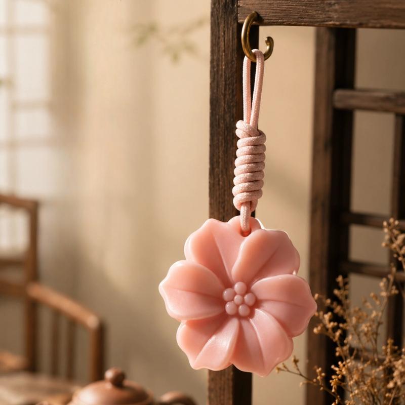 Camellia Scented Wax Hanging Ornament Natural Aromatherapy Wax Melt Fragrance Sachet For Closet Drawer Home Decor