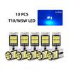 10 шт. T10 W5W 194 501 Светодиодная лампа Canbus без ошибок Автомобильный салонный свет 26 SMD 4014 Чип Чистый белый Лампа подсветки приборов Автомобильная лампа
