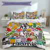 3pcs Custom Name nanimate Insanity Bedding Set,Includes 1 Duvet Cover and 2 Pillowcases,All-season Bedroom Decor