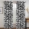 Черно-белая текстура зебры 3D цифровая печать занавески для кухни короткие оконные занавески 2 панели принт с изображением меха животных 3D шторы