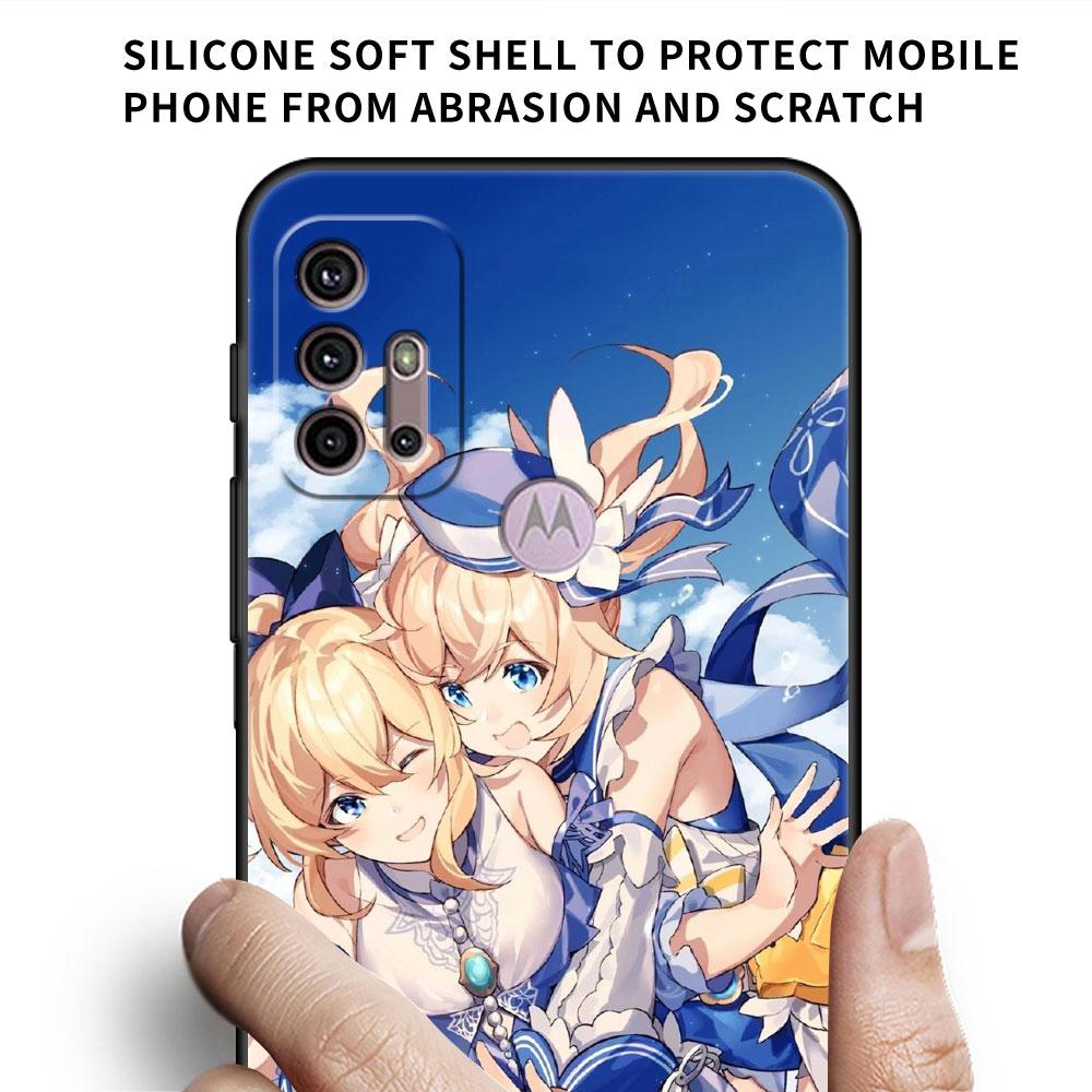 Чехол для Motorola G30 G60 G9 Play One Fusion Plus Edge 20 G8 Power Lite G22 G50 G200 G51 G71 G31 Phone Cover Girl Genshin Impact