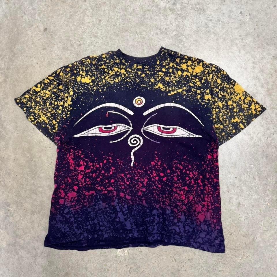 Винтажная футболка Seva Foundation 90-х годов, Eyes, Grateful Dead, Психоделическая, Мужская XL, Унисекс