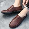 Модные мужские туфли PARZIVAL из натуральной кожи, удобные мужские повседневные туфли, мужские туфли на плоской подошве, мужские туфли без застежек Zapatos Hombre
