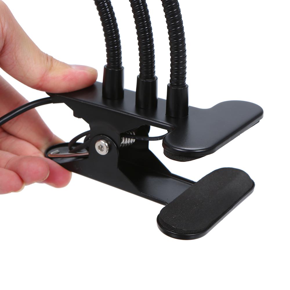 DC5V 27W 3-headed LED Plant Growing Light with Adjustable 360 Degrees  Goosenecks Red and Blue Light Bulbs