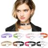 Punk Leather Neck Chain Collar Heart Love Jewelry Female Neck Clavicle Chain