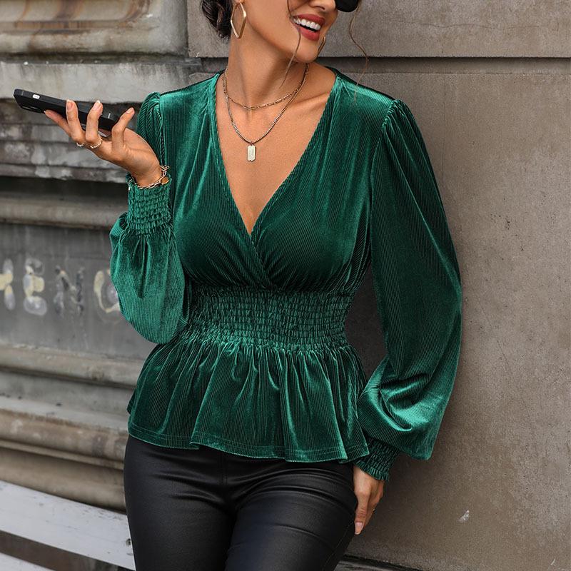 YYFS Женские модные повседневные однотонные пуловеры с v-образным вырезом и длинными рукавами, осень-зима с однотонным принтом