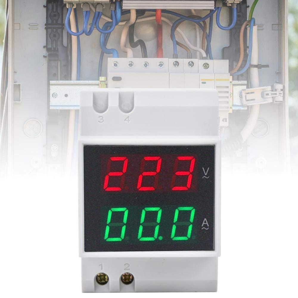 AC80-300V DIN Rail Power Meter AC0-99.9A Current Voltage Meter Power Distribution