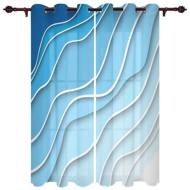 Оранжево-серые градиентные геометрические абстрактные оконные шторы для гостиной, роскошные оконные шторы для спальни, кухни