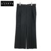 P251BU S182 Черные шерстяные с мохером в рубчик с заутюженными складками по центру Широкие прямые брюки Низ 36S черныйПодержанный