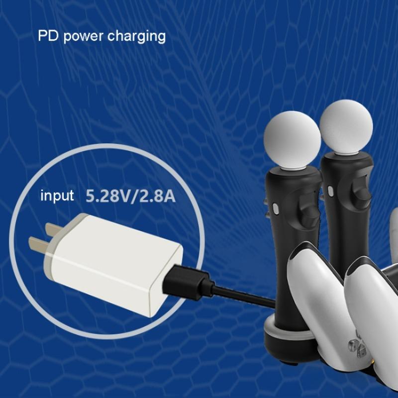 HBP-301 Is Suitable for PS5/VR Devices with MOVE Handle, Two Seat, 4 In 1 Charger