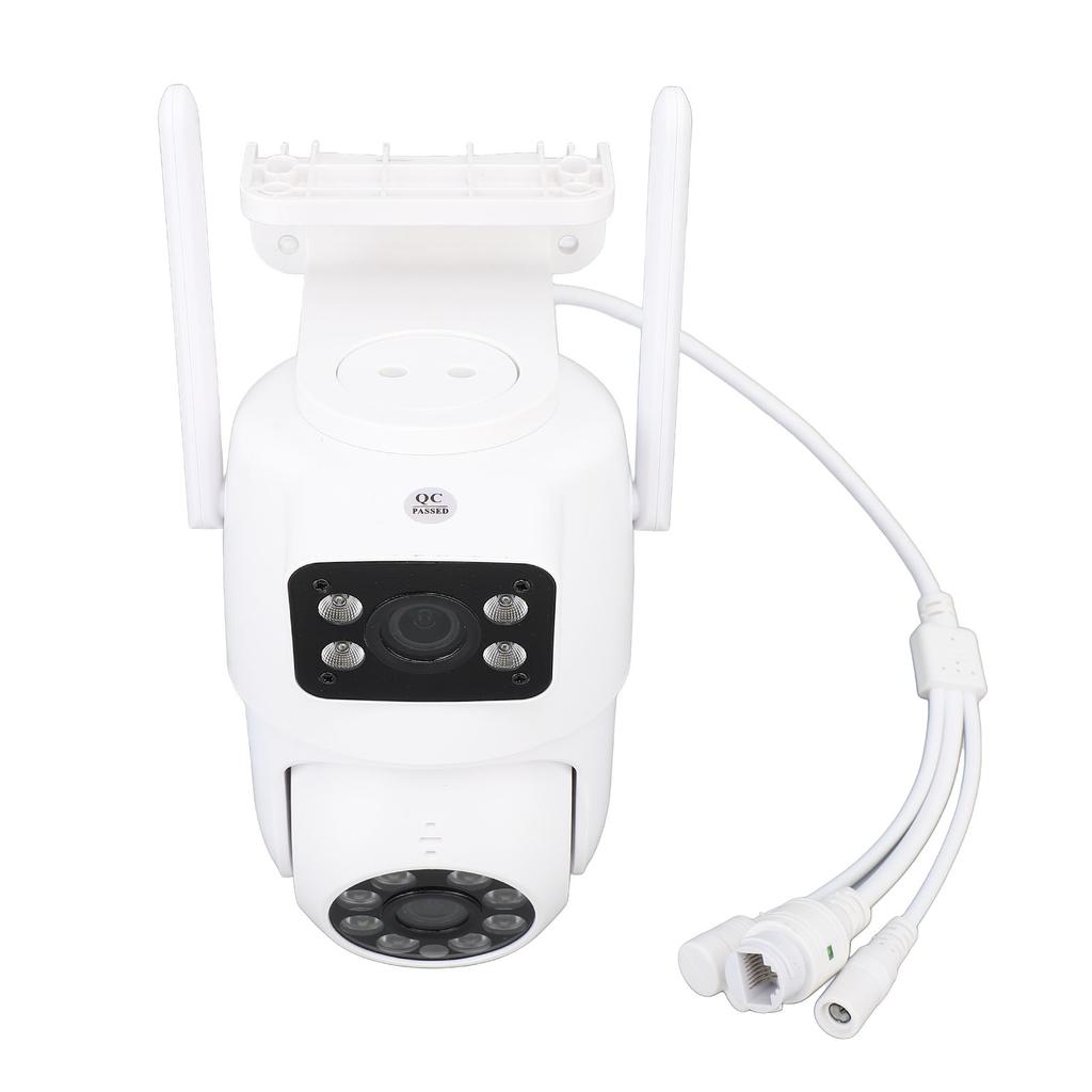 PTZ Security Camera WiFi Dual Lens 4MP Night Vision Motion Detection IP66 Waterproof Surveillance