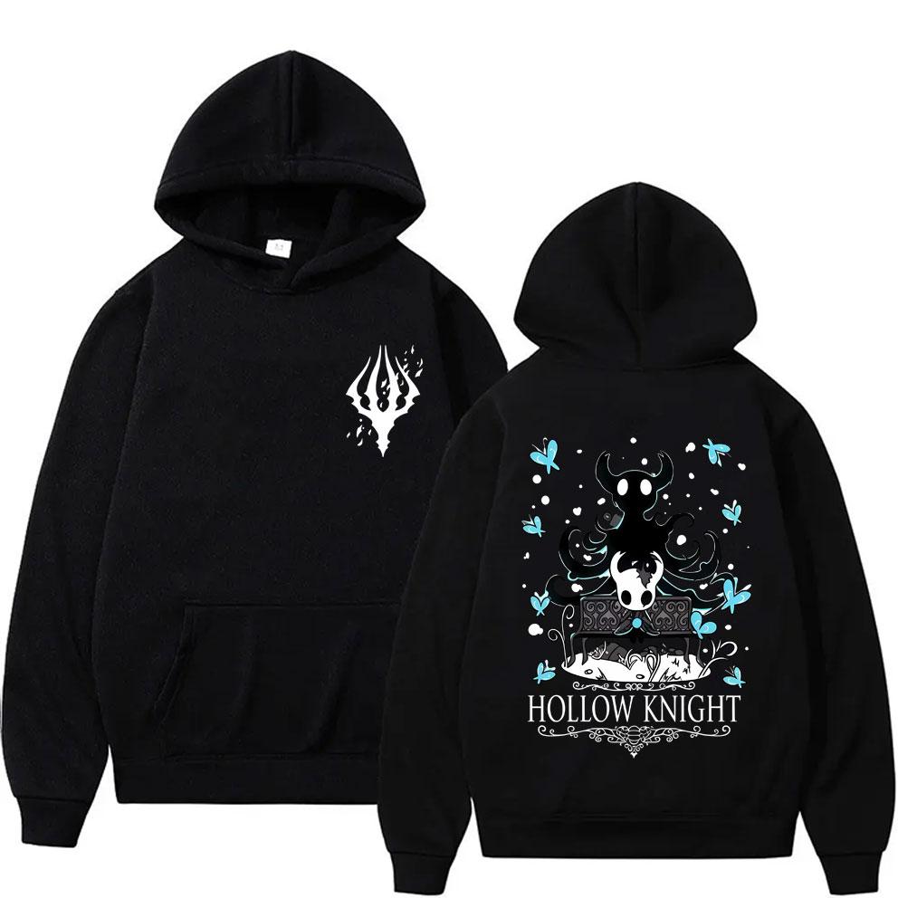 Горячая Распродажа Игровая Толстовка с Графикой Hollow Knight Мужская Женская Смешная Толстовка-Пуловер для Любителей Игр Мужская Новинка Мультяшный Стиль Уличная Одежда