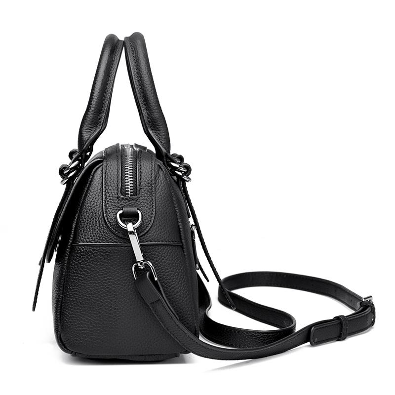 Модная однотонная сумка через плечо из натуральной кожи для женщин, высококачественная сумка из коровьей кожи, роскошная женская сумка-мессенджер