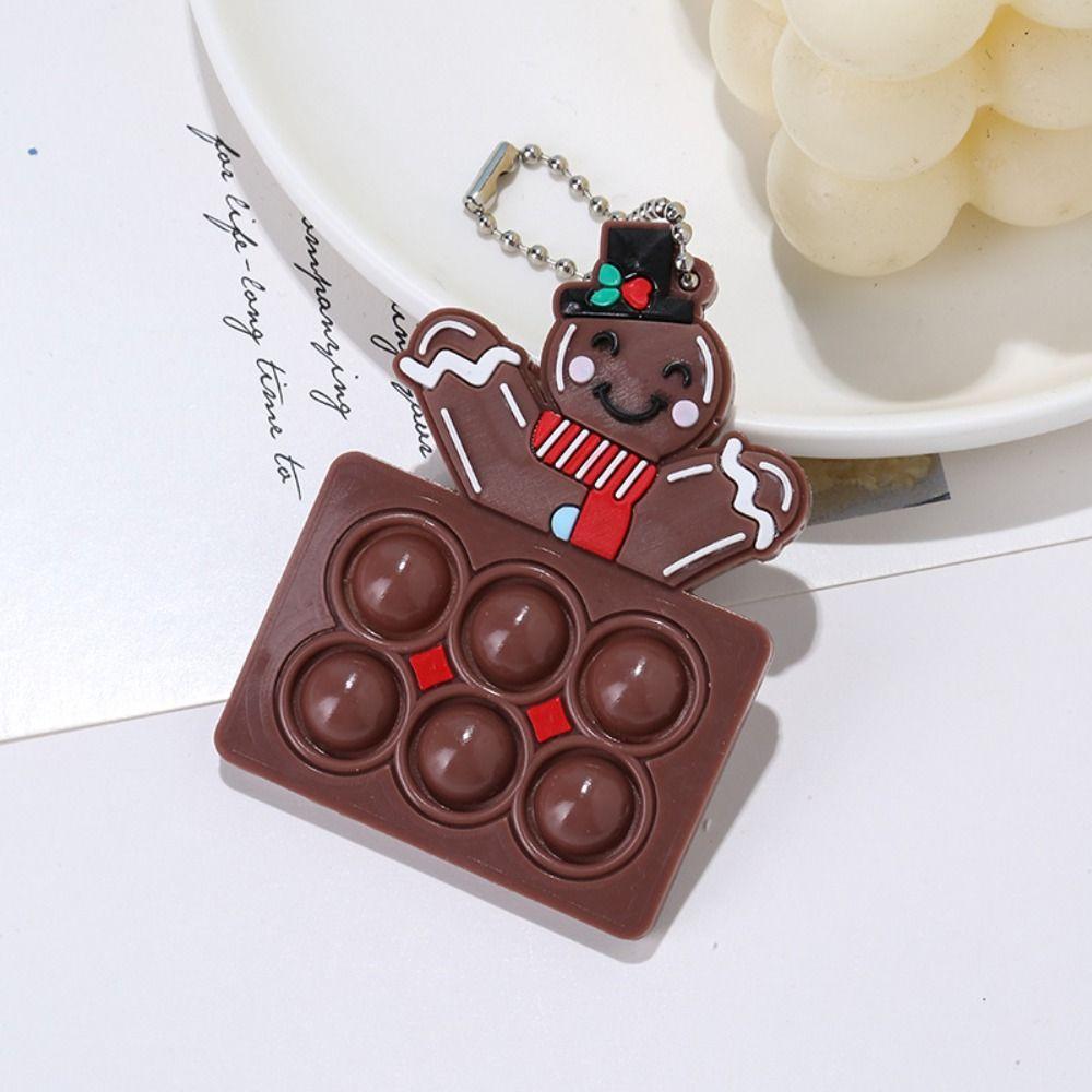 Силиконовый брелок для декомпрессии с изображением пальца, пузыря, музыкального мультфильма, Лось, снеговика, женский, для девочек