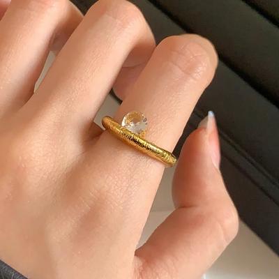 Настоящее Стерлинговое Серебро 18K Золото Циркон Круглые Открытые Кольца для Женщин Винтажные Геометрические Изящные Минималистичные Аксессуары