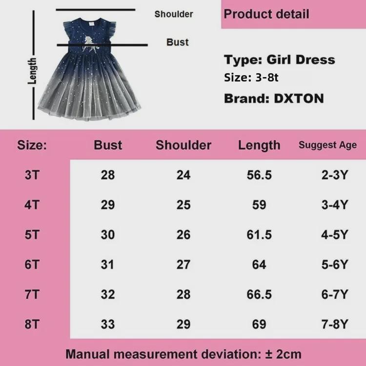 Летнее платье принцессы в корейском стиле для девочек - хлопок с короткими рукавами