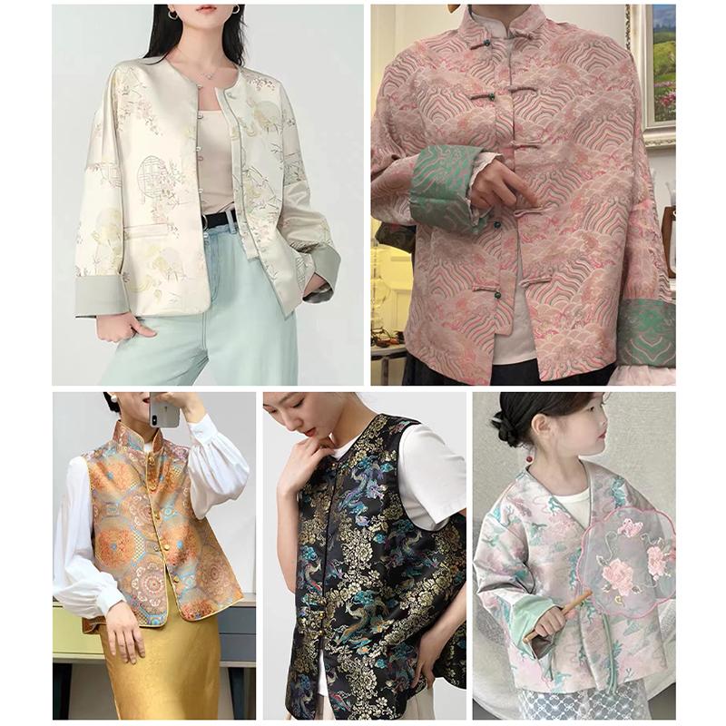 50x145 см китайское искусство имитация песни парча ткачество дамасская ткань жаккард парча ткань сделай сам сшить платье чонсам одежда ханьфу