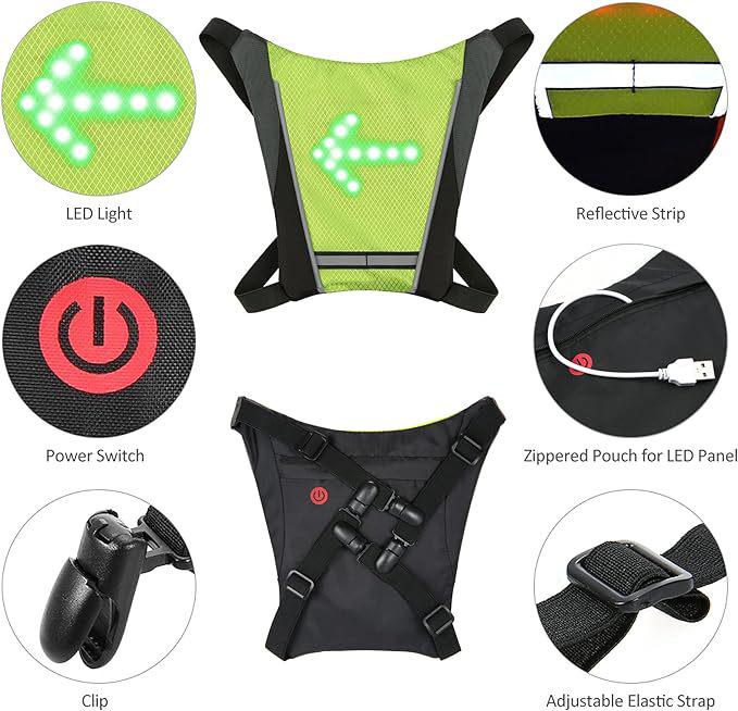 Светодиодный рюкзак с дистанционным управлением и светящийся кулон, сигнальный маячок безопасности