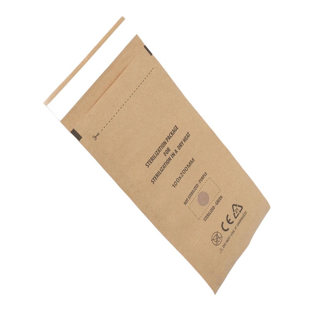 100PCS Disposable Self Sealing Pouch Kraft Paper Cleansing Bag Sterilization Pouches Nail Shops