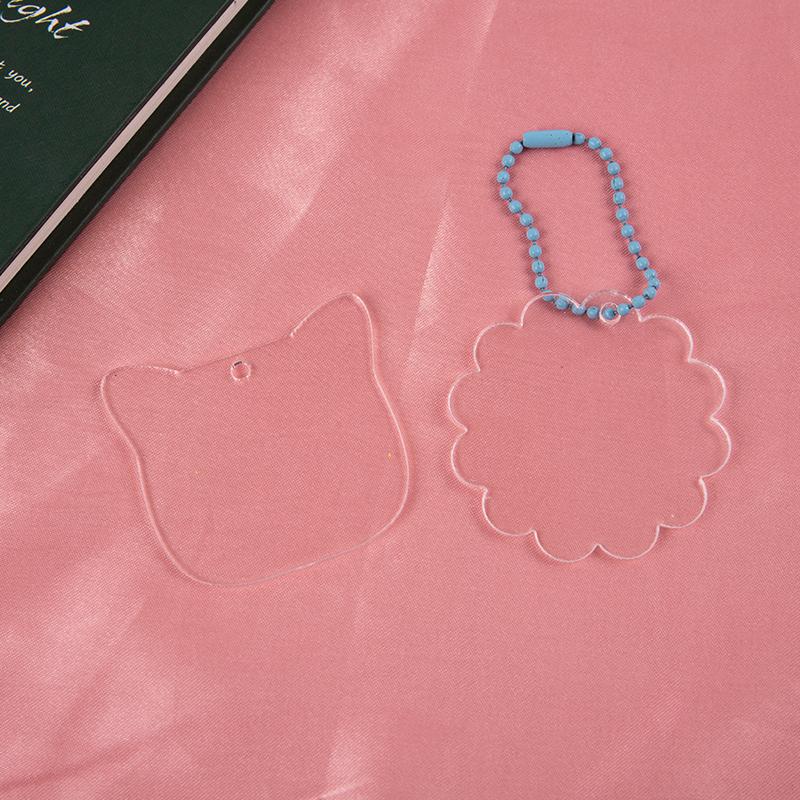 10 шт. прозрачные акриловые заготовки диски DIY брелки прозрачные акриловые аксессуары