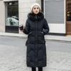 Women Parkas Winter Jacket Long Overcoat Thicken Coat Fur Collar Hooded Zipper Warm Snow Wear Woman Padded Clothes