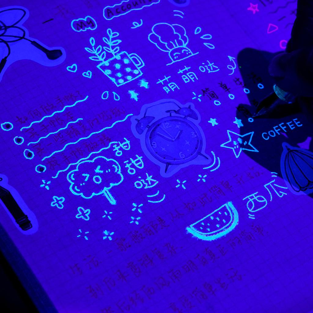 Colorful Invisible Ink for Illustration Drawing Calligraphy Writing 18ml Calligraphy Ink with UV Light for Dip Pen