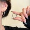 Модные серьги-кольца Love Hoop из Южной Кореи с цирконами — элегантный, универсальный, легкий роскошный дизайн для женщин