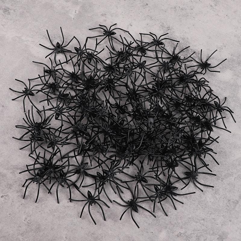 50-100Pcs Halloween Luminous Spiders Scary Trick Spider Indoor & Outdoor Haunted House Decorative Props Halloween Party Supplies