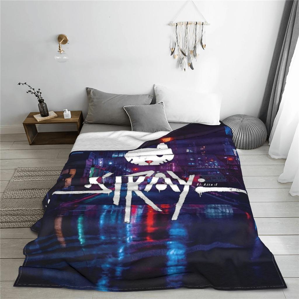 Логотип stray essential Пледы Мягкий теплый фланелевый плед Покрывало для кровати Гостиной Пикника Путешествий Дома Дивана