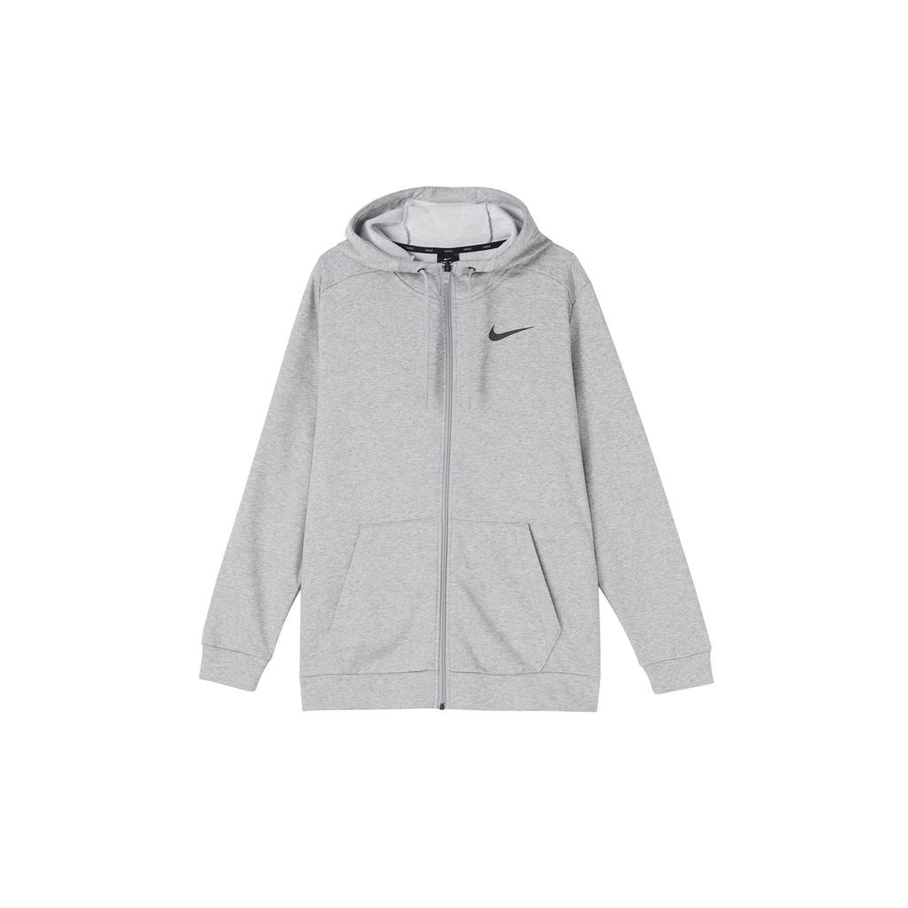 Nike Сухая толстовка с капюшоном на молнии, флисовая куртка, мужская верхняя одежда, светло-серая CZ6377-063