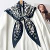 Ретро стиль Old Money треугольный шарф женский весенне-летний новый высококачественный модный универсальный шелковый шарф шарф-шаль аксессуары