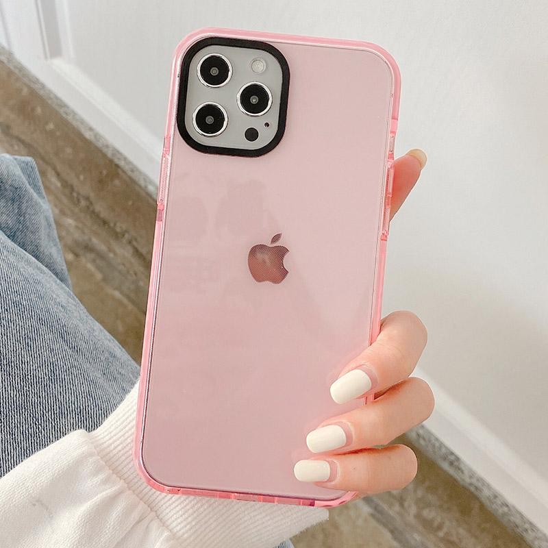 Неоновый флуоресцентный цветной чехол для телефона для iPhone 17 16 15 14 Pro Max Air 16e 11 12 13 Mini Рамка Защитная силиконовая крышка
