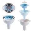 4 In 1 Kitchen Funnels for Filling Bottles Kitchen Funnels with Detachable Strainer Filter BPA-Free Food Grade Oil Funnel