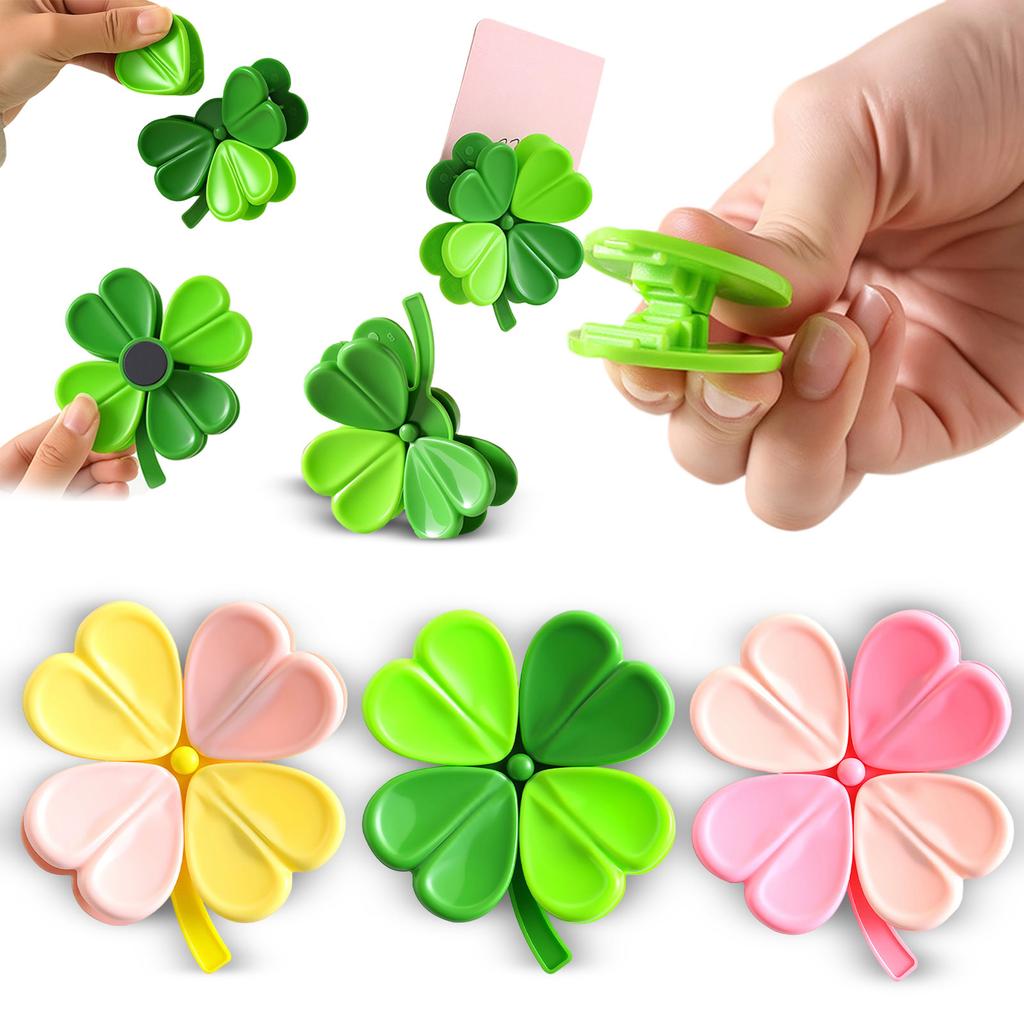 4 Leaf Magnetic Bag Clip, Refrigerator Sealing Clip for Food Storage and Snack Bags, Kitchen