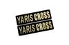 EE-528-3 YARIS CROSS Черно-золотые акриловые двухслойные наклейки Toyota Yaris Cross Custom Предыдущий Поздний Moderista Набор из 2 штук