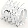 1/3/5 PCS USB Cable for iPhone 14 13 12 11 Pro Max Plus XR Xs Max USB To Lightning 6.6FT Fast Cable Charger Wire Accessories