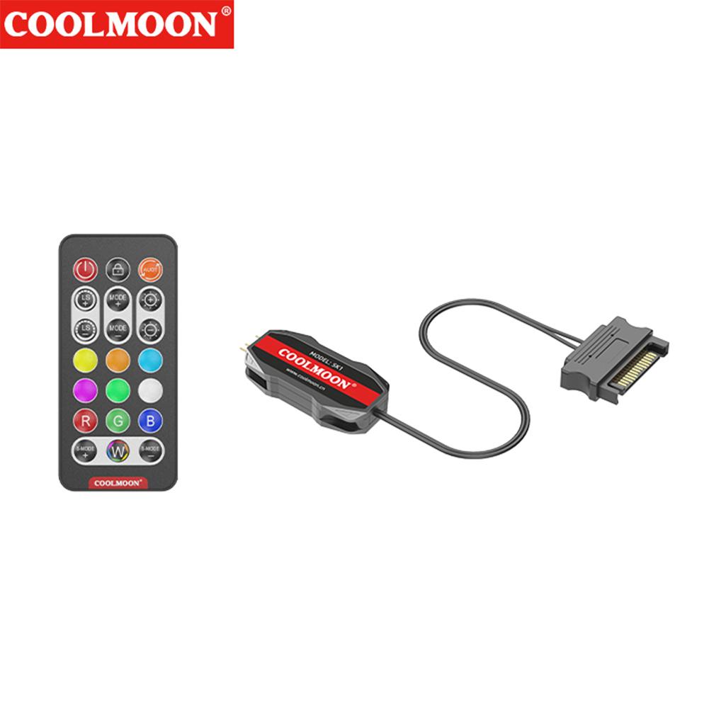 Светодиодный цветной интеллектуальный контроллер вентилятора ARGB 5V 3PIN к SATA 1 к 4 синхронный кабель материнской платы удлинитель для световой полосы вентилятора ПК