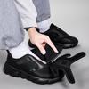 Men's Wide-Foot Leather Walking Shoes for Swollen Feet and Hallux Valgus - Warm, Cushioned, Elderly-Friendly.