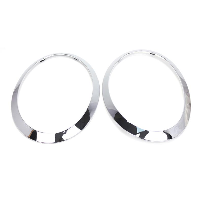 1 пара Серебристых Колец-Окантовок Фар Для MINI Cooper F55 F56 F57 2014-2024 Рамка Фары Кольцо-Окантовка Фары