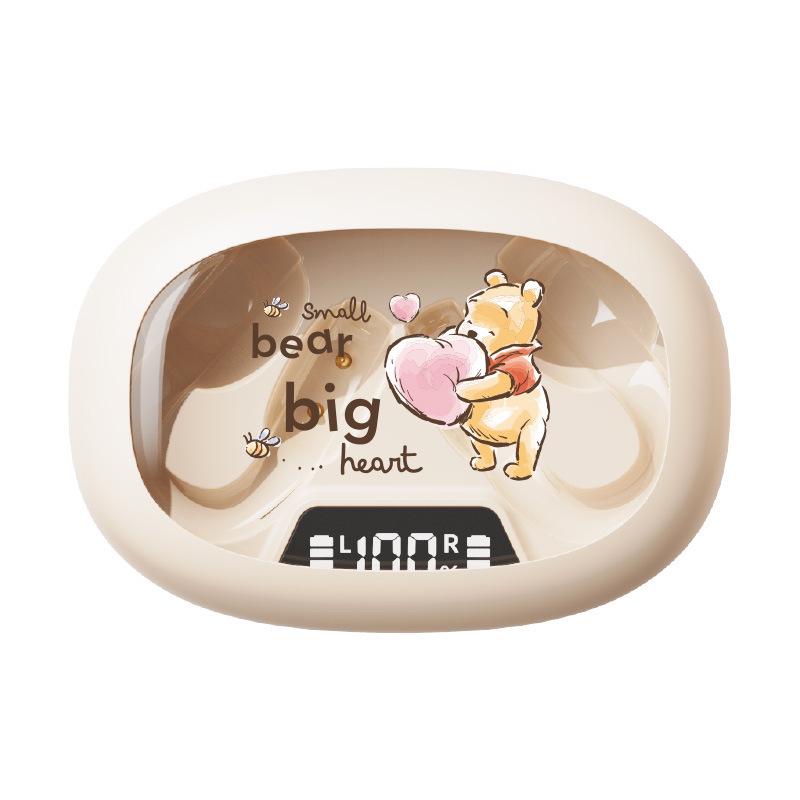 Disney Winnie the Pooh Wireless Bluetooth Earphones - Cartoon Mini, Half-in-Ear Design, Long Battery Life