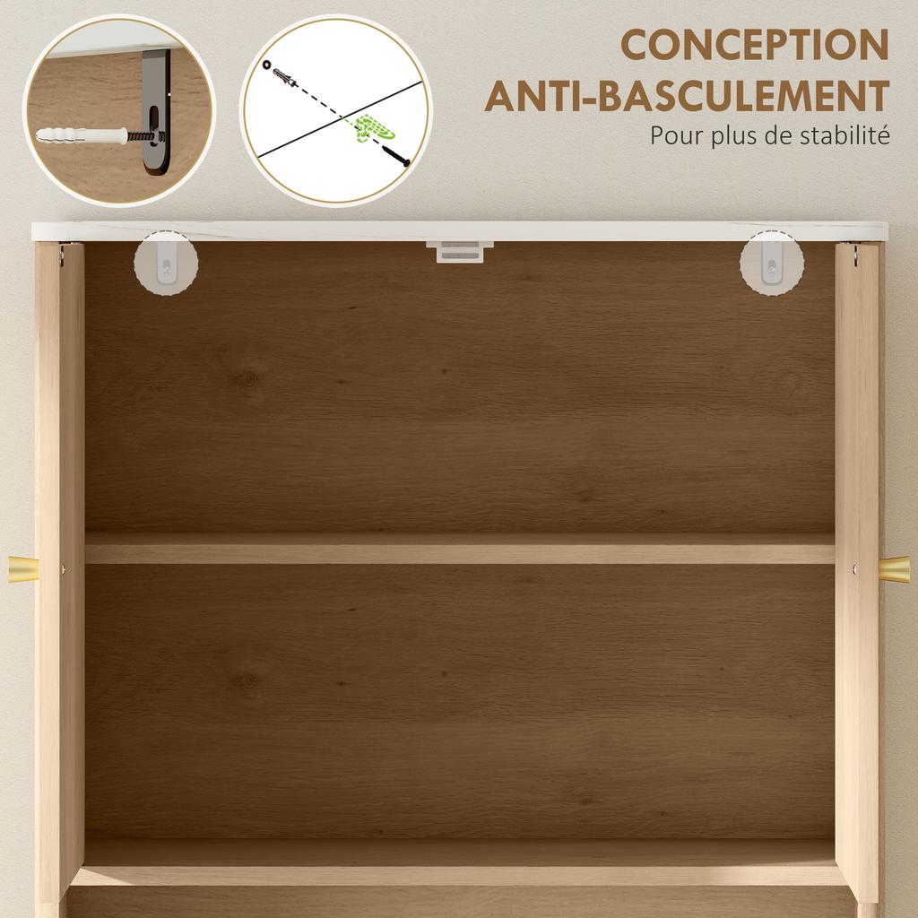 Meuble Wc Above Toilet Cabinet Bathroom Storage With Double Door Cupboard Shelves 66 X 25 X 168 Cm Oak