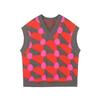 JNBY 2023 Spring Jacquard V-Neck Sleeveless Wool Sweater