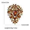 Fashion Exquisite Alloy Large Rhinestone Glass Brooch Exaggerated Temperament Women'S Clothing Corsage Jewelry Pin