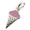 [P8027] - Silver Pendant 'Ice' Silver Pink (rhodium-plated) - 10x6 Mm