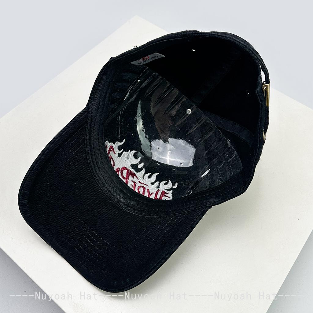 Baseball Simple Stitching Embroidered Flame Lettering Alphabet School Old Vintage American Women Men Her Him For Fresh Caps Peaked Hats Sunshade