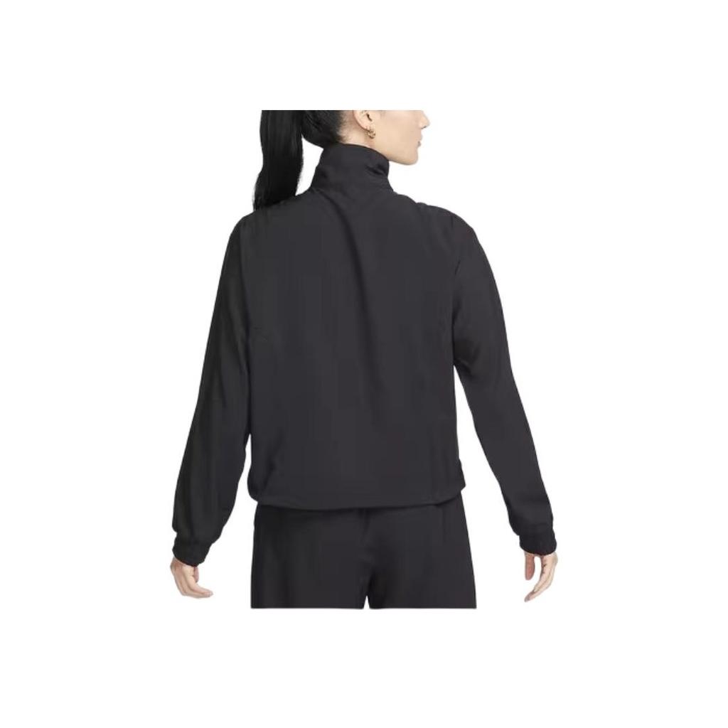 Nike Loose Solid Color Stand Collar Long Sleeve Jacket Women Jacket Black FB5016-010