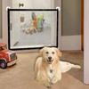 Foldable Pet Dog Barrier Gate with Hooks Portable Safety Isolation Fence for Stairs Hallway Home Pet Protection