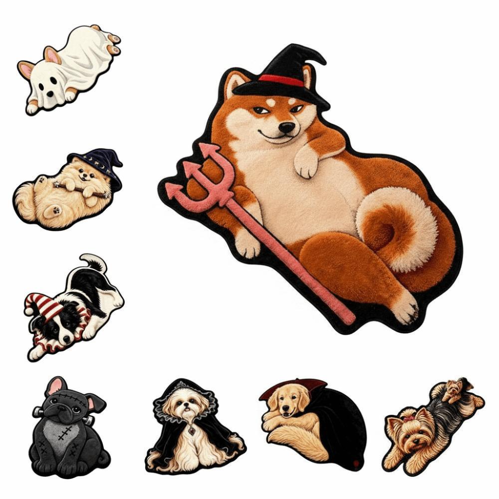 Decorative Carpet Dog Shaped Rug Special-shaped Entryway Mat Cute Animal Floor Mat Bedroom Decor
